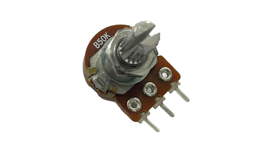 B50K rotary potentiometer with metal shaft and three terminals