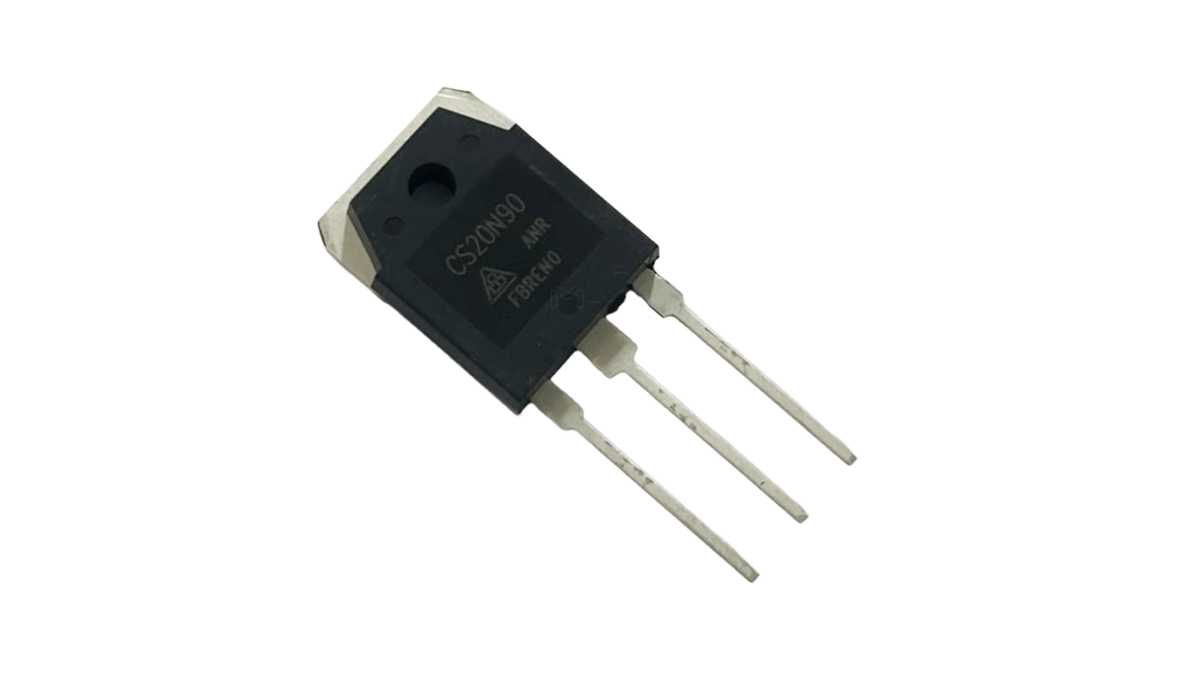 CS20N90ANR power MOSFET with three leads and metal mounting tab