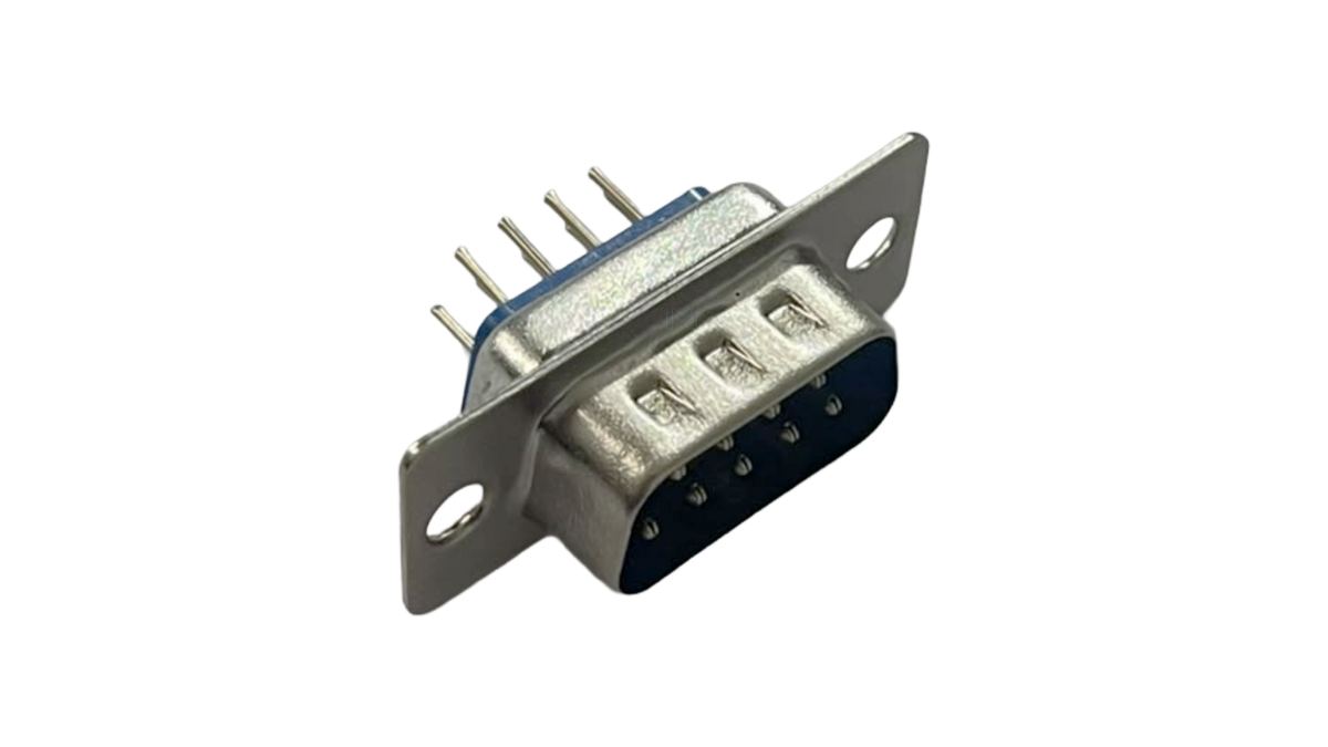 DB9 male 9-pin D-sub connector with through-hole pins