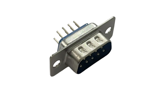 DB9 male 9-pin D-sub connector with through-hole pins