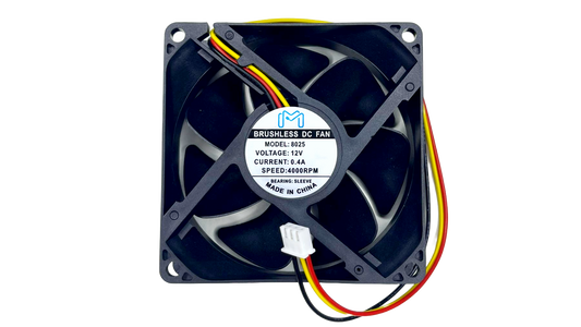 Fan 8X8X2.5cm 12V 3Wire 3Pin