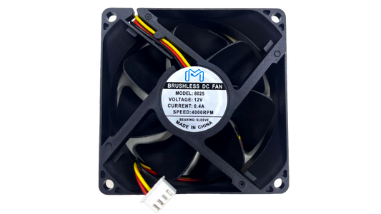 Fan 8X8X2.5cm 12V 3Wire 4Pin