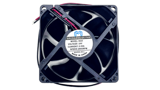 Fan 8X8X2.5cm 24V 2Wire