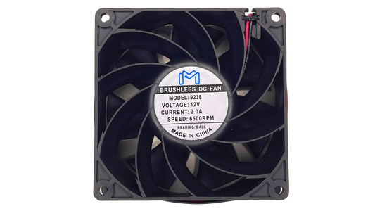 Fan 9.2x9.2x3.8cm 12V 2Wire