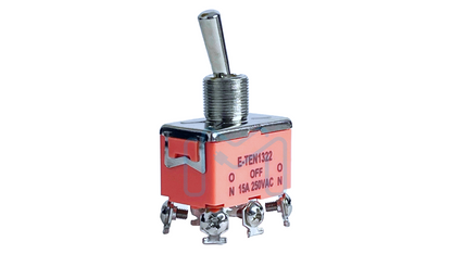 E-TEN1322 | Toggle Switch ON/OFF/ON 6Pin Screw