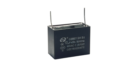 CBB61 10uF | Fan Capacitor 10UF 450VAC 2 PCB Pins