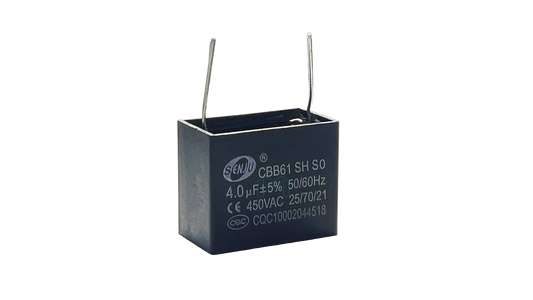 CBB61 4uF | Fan Capacitor 4UF 450VAC 2 PCB Pins