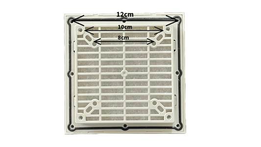 Fan Filter back side with dimensions