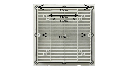 Air Filter with dimensions labeled on a white background