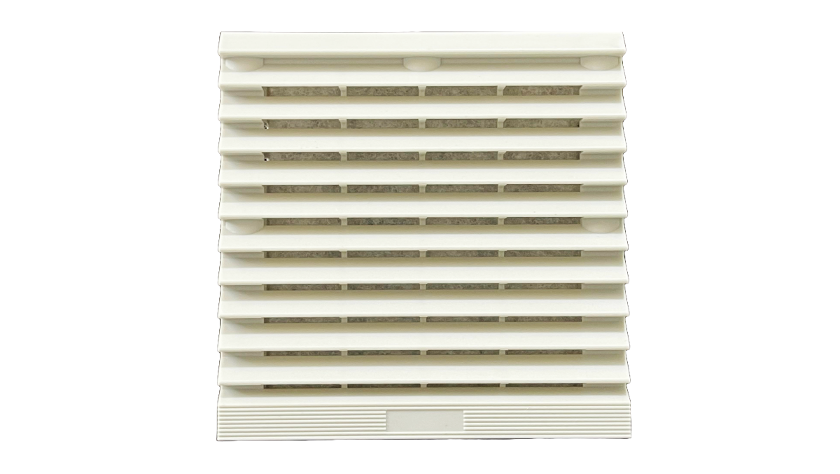 Square air filter on a white background