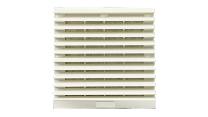 Square air filter on a white background