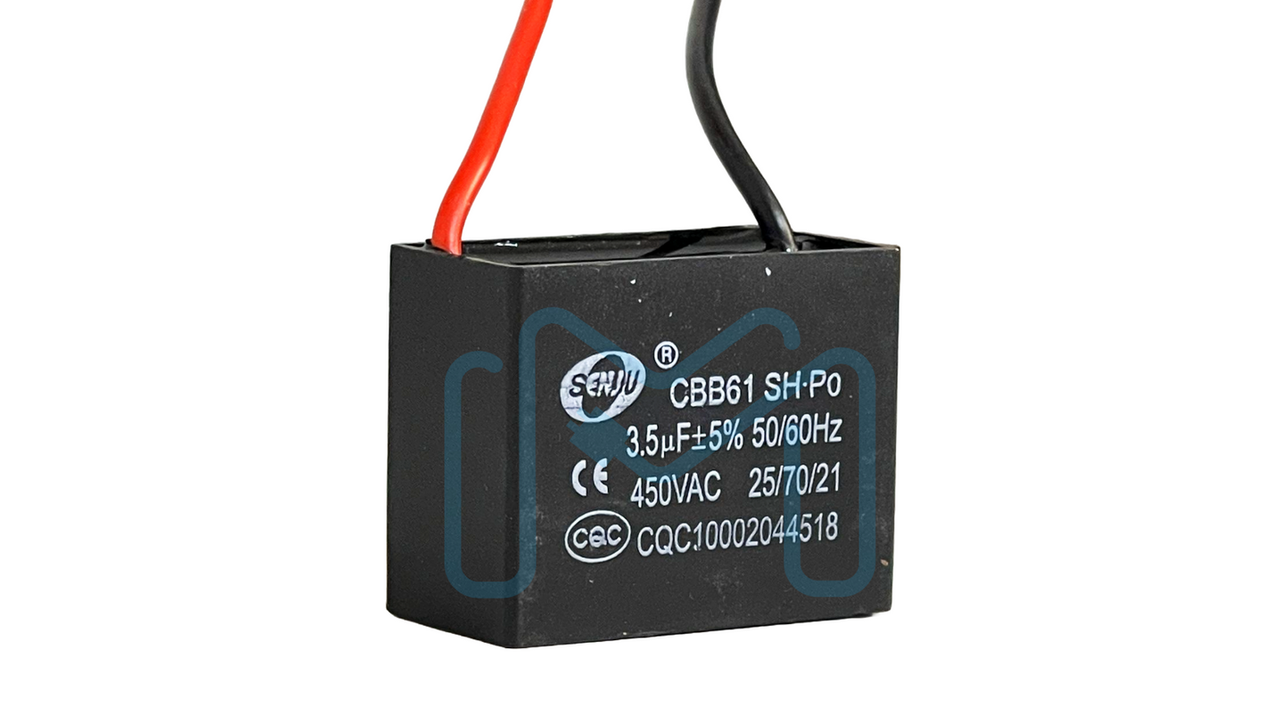 Fan Capacitor 3.5UF 450VAC 2PIN With Wire 