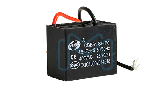 Fan Capacitor 4.5uF 450VAC 2PIN With Wire