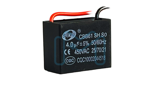 Fan Capacitor 4UF 450VAC 2PIN With Wire