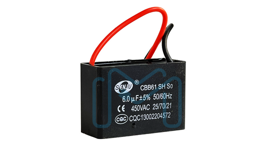 Fan Capacitor 6uF 450VAC 2PIN With Wire 