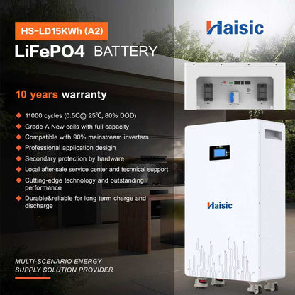 HS-LD15KW | HAISIC Lithium Battery 15KWh 314Ah 51.2V