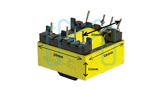 Transformer EE30 6Pin x 6Pin P=25mm (2Wire x 3Wire)