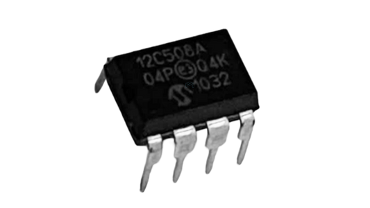 Microchip PIC12C508A 8-bit microcontroller in DIP-8 package
