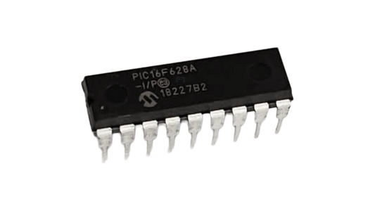 Microchip PIC16F628A-I/P 8-bit microcontroller in PDIP-18 package