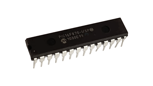 Microchip PIC16F870-I/SP 8-bit microcontroller in DIP-28 package
