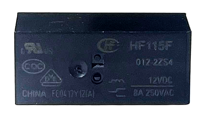 HF115F/012-2ZS4 | Relay 2X8A 12VDC 8PIN