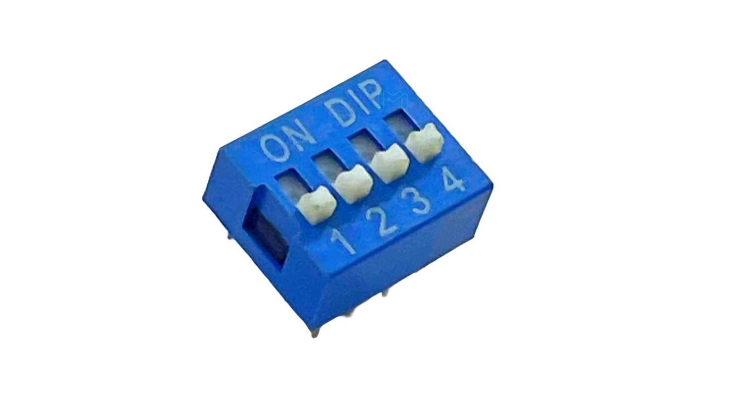 DIP Switch Slide Type - Raised Actuator Blue