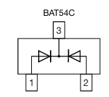 BAT54C | Schottky Diode 30V0.2A SOT-23 (KL3)