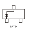BAT54 | Schottky Diode 30V0.2A SOT-23 (KL1)