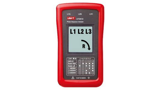 UT261A Phase Sequence and Motor Rotation Indicators