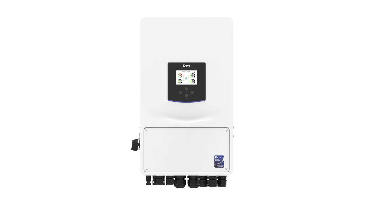 Deye SUN-12K-SG06LP1-EU-CM3 solar inverter, front view