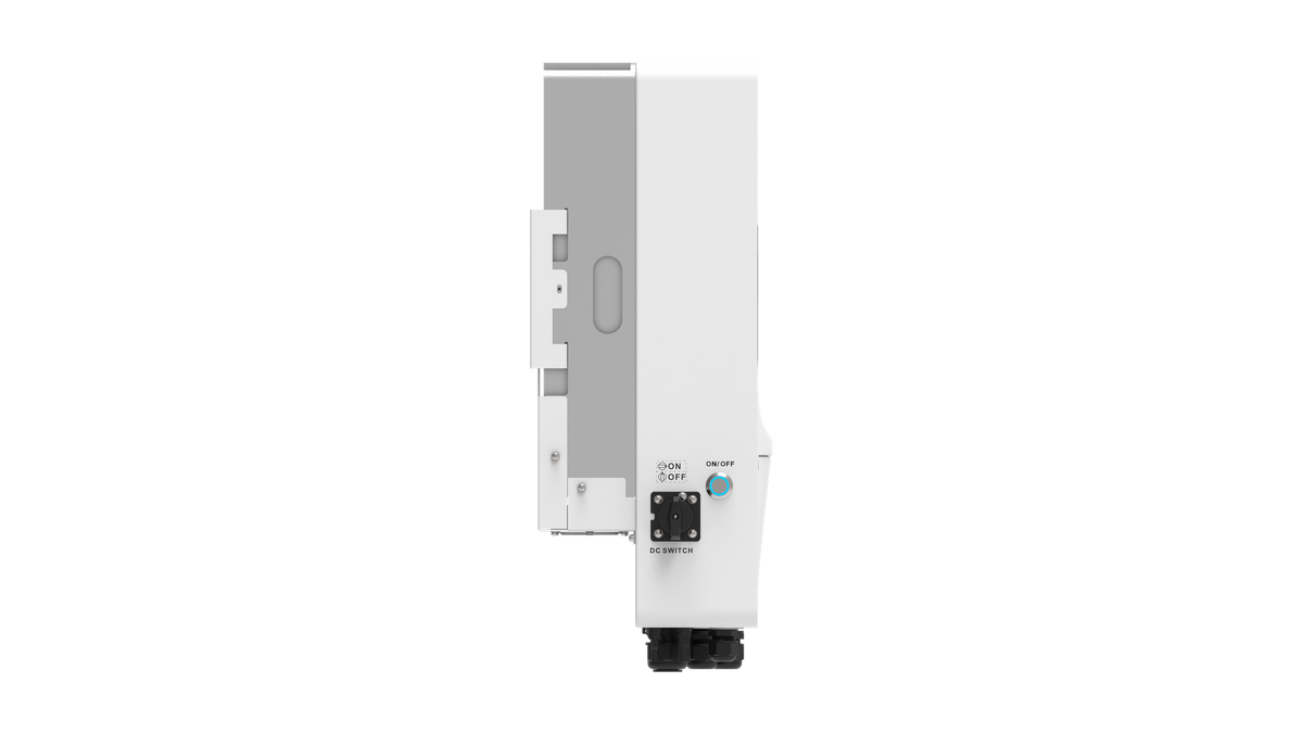 Deye SUN-12K-SG06LP1-EU-CM3 solar inverter, side view