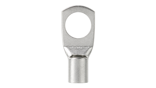 SC10-8 non-insulated ring terminal, upright front view