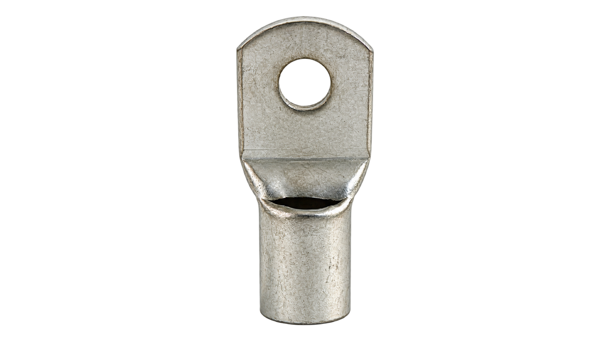 SC120-10 non-insulated ring terminal, upright front view