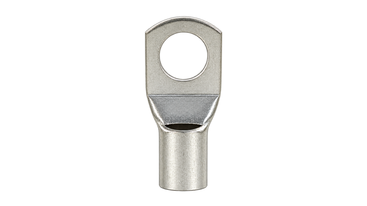SC120-16 non-insulated ring terminal, upright front view