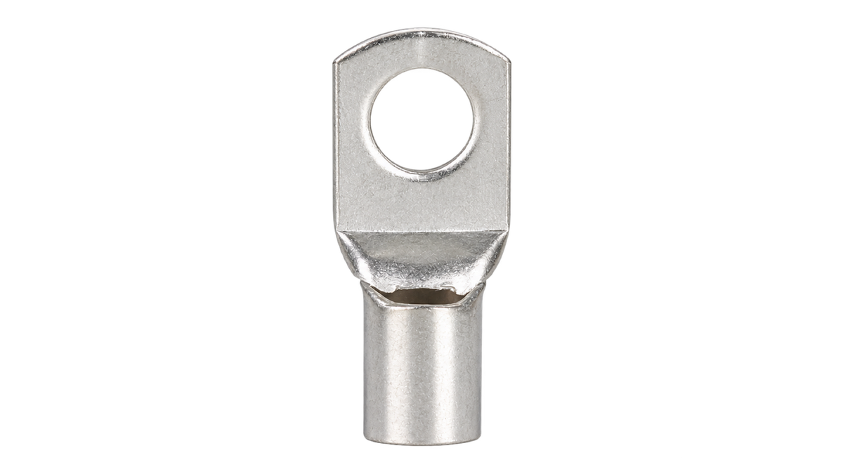 SC35-8 non-insulated ring terminal, upright front view