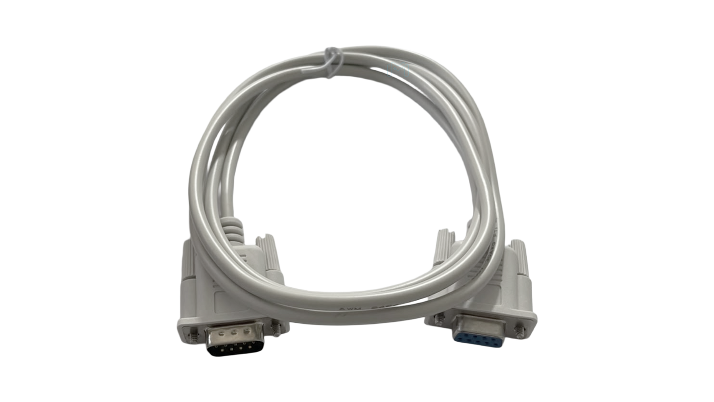 DB-25 serial cable shown with the USR-W610 converter